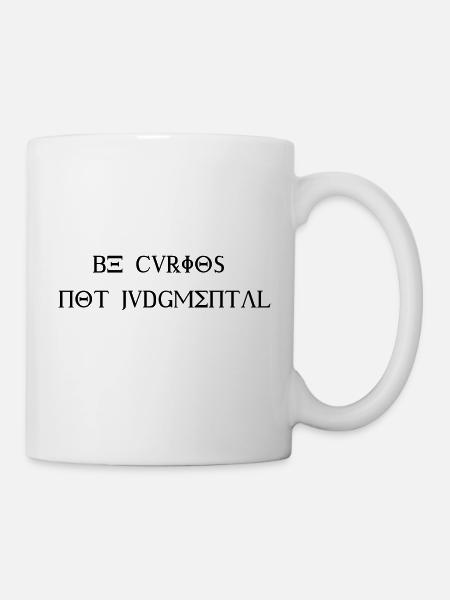 Soyez curieux et non critique - Design - Mug blanc - blanc