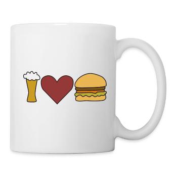 Burger Beer Love Heart - Mug - white - Right