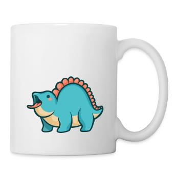 Mignon coufflu Stégosaure, Dino, Dinosaure - Mug blanc - blanc - Droite