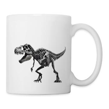 squelette de dinosaure T-rex - Mug blanc - blanc - Droite