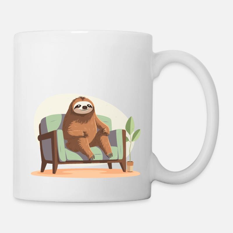 Faultier - Tasse - Weiß