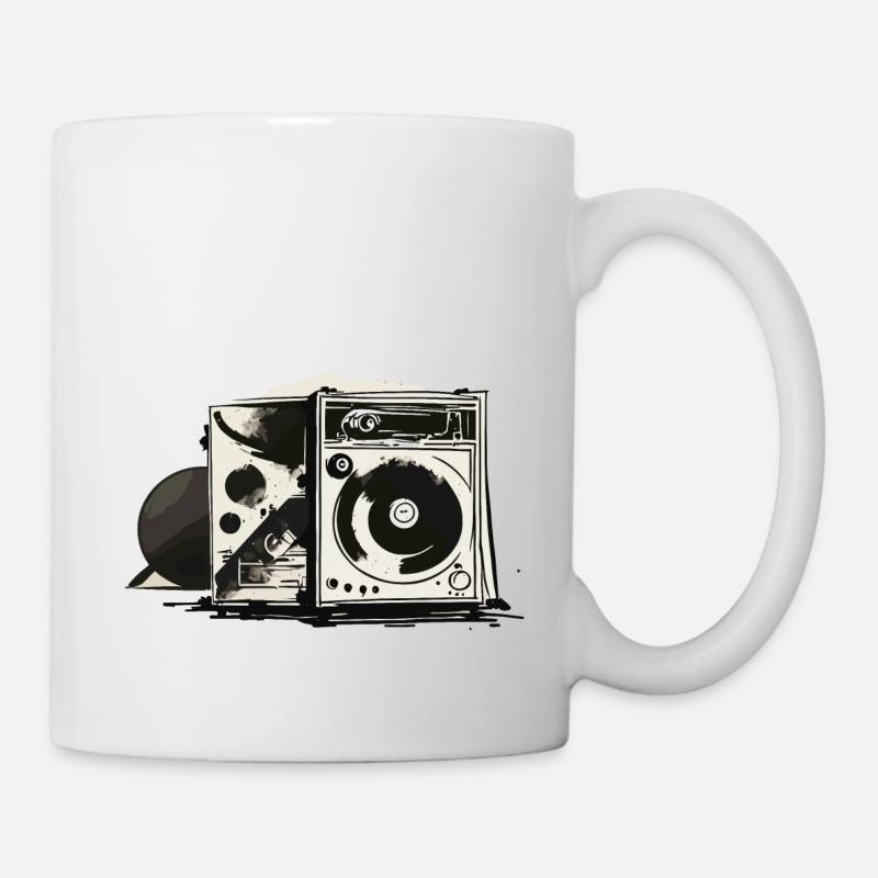 Haut-parleurs de vente de garage - Mug blanc - blanc
