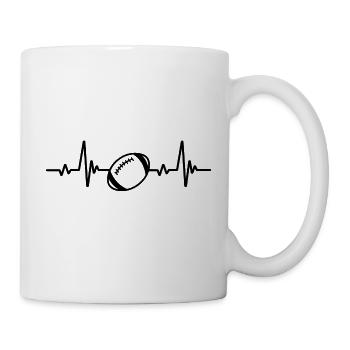 Football Heart Rate - Mug - white - Right