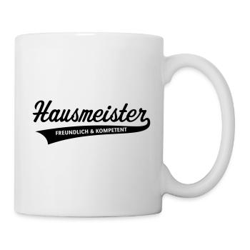 Hausmeister – Freundlich Und Kompetent (Black) - Tasse - Weiß - Rechts