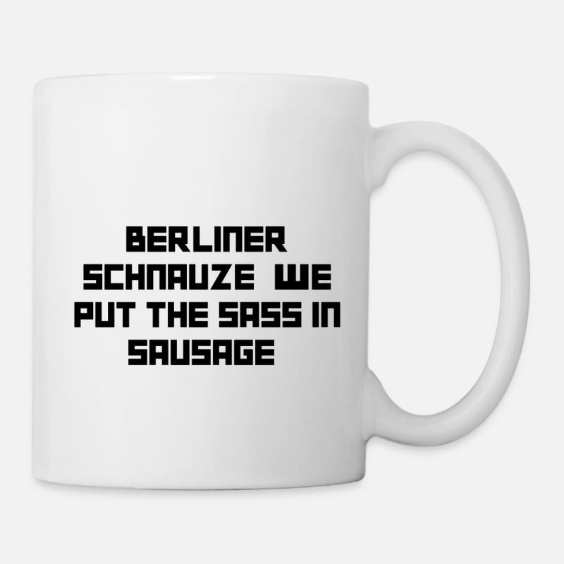 Berliner Schnauze: Sassy Sausage Sensation! - Tasse - Weiß