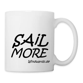 sail more work less motiv - Tasse - Weiß - Rechts