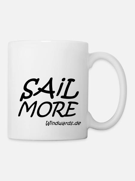sail more work less motivational - Mug - white