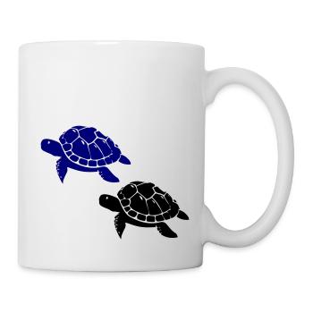 Tortues - Mug blanc - blanc - Droite