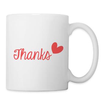 THANK YOU. THANKS. THANK YOU. ANNIVERSARY. BIRTH. - Mug - white - Right