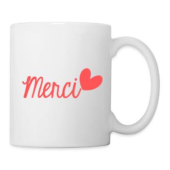 MERCI. THANKS. THANK YOU. ANNIVERSAIRE. NAISSANCE. - Mug blanc - blanc - Droite