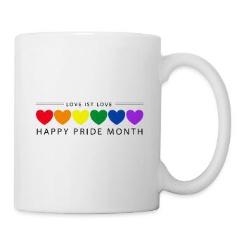 Pride Month mit Herzen Love - Tasse - Weiß - Rechts