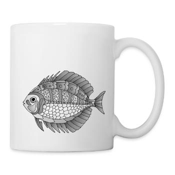 Fisch - Tasse - Weiß - Rechts