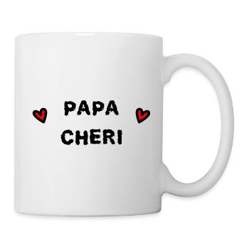 FÊTE DES PÈRES. BONNE FÊTE PAPA. PAPA. BONNE FÊTE - Mug blanc - blanc - Droite