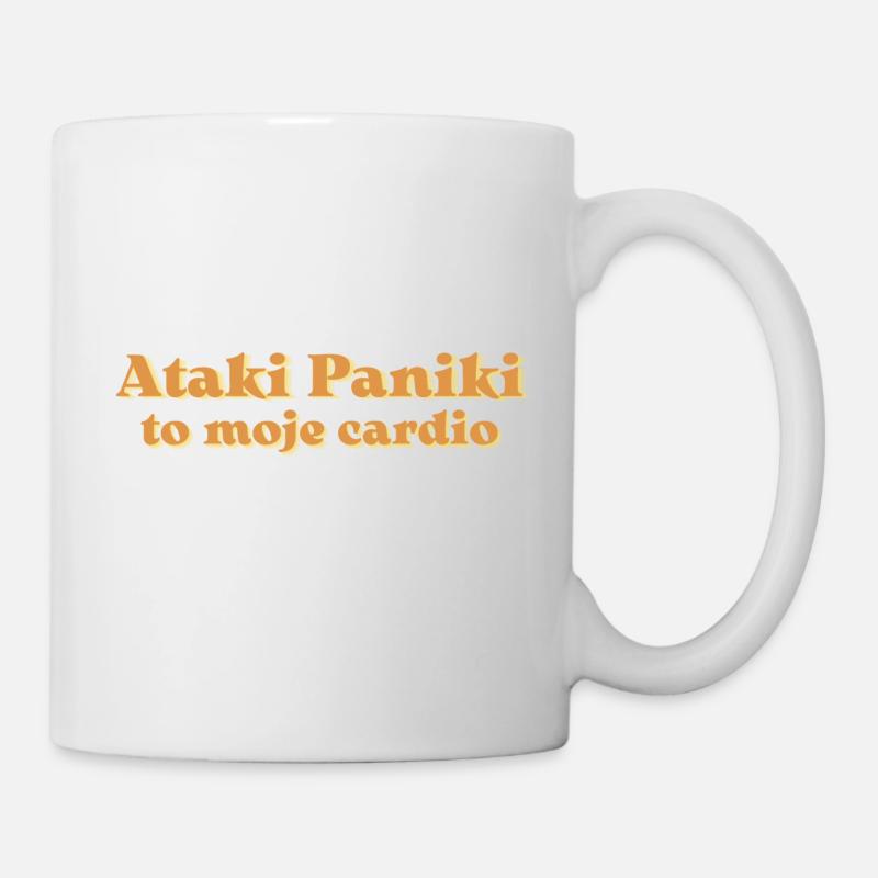 Panikanfald er min cardio | psykologi |terapi - Kop/krus - hvid