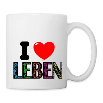 I ❤ Leben - Tasse - Weiß - Rechts