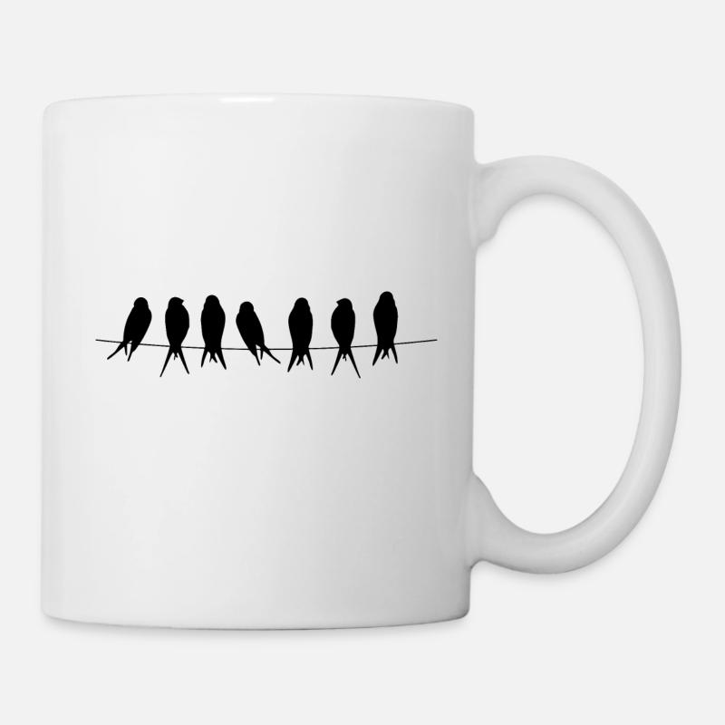 Birds on a Wire - Mug - white