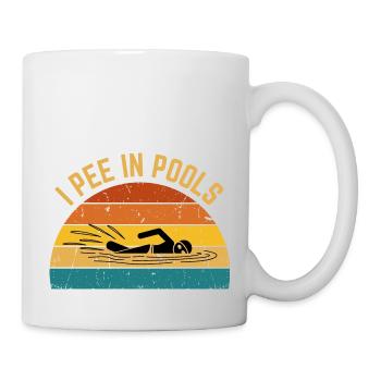 Je fais dans les piscines drôle je fais dans les piscines - Mug blanc - blanc - Droite