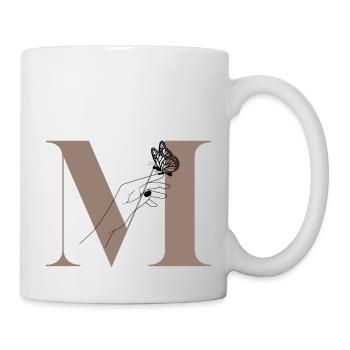 letter m magic butterfly - Mug - white - Right