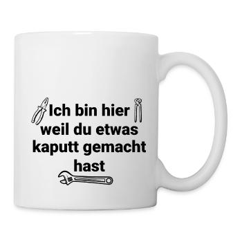 Handwerker Handyman Handwerk Werkzeug Baustelle - Tasse - Weiß - Rechts