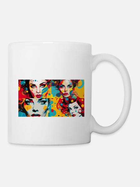 Women Pop Art Classic - Tasse - Weiß
