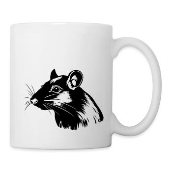 Ratte Maus Nagetier Ratten - Tasse - Weiß - Rechts