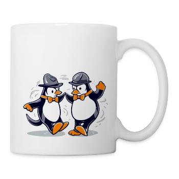 Pinguintanz Nr. 3 - Tasse - Weiß - Rechts