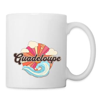 Guadeloupe Mer des Caraïbes Rétro - Mug blanc - blanc - Droite