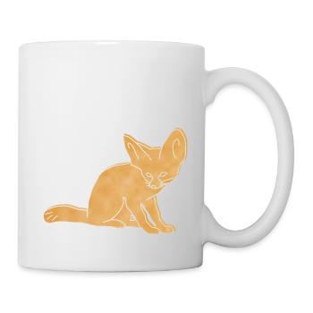 "Fennek", Boho Line Art Design, Series "Desert" - Mug - white - Right