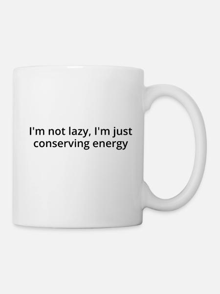 Pas de texte sombre paresseux - Mug blanc - blanc