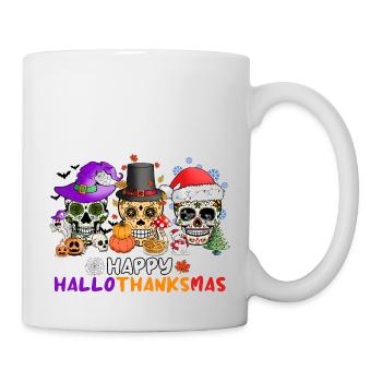 Happy Hallothankmas Sugar Skull - Mug - white - Right