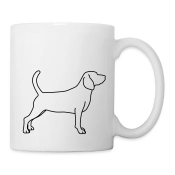 Beagle Lineart 1 - Mug - white - Right