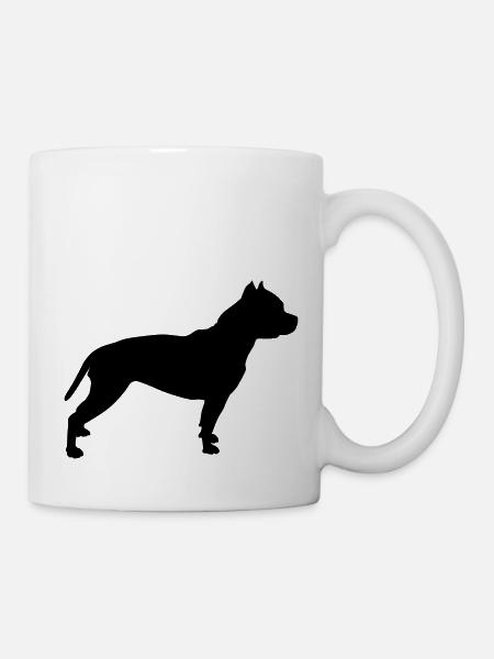 Pitbull Silhouette 1 - Mug - white