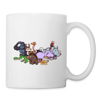 Animaux sauvages mignons - Mug blanc - blanc - Droite
