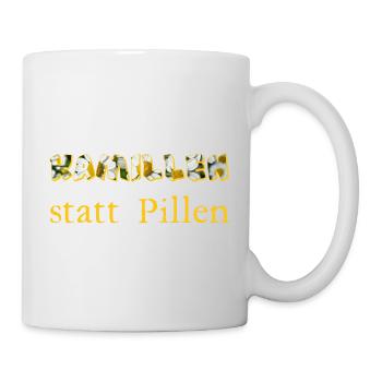 kamillen statt pillen - Tasse - Weiß - Rechts