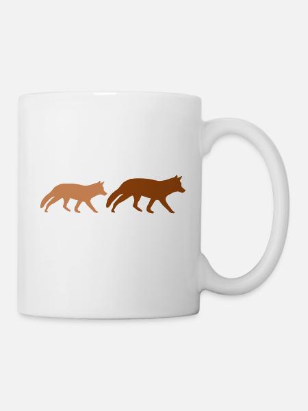 füchse 2 - Tasse - Weiß