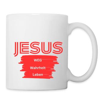 Jésus WWL rouge - Mug blanc - blanc - Droite