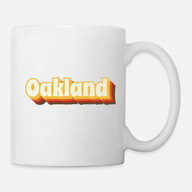 Oakland Retro Vintage Texte - Mug blanc - blanc