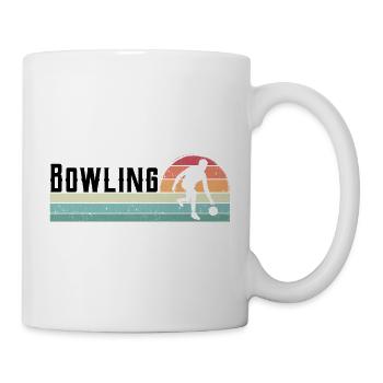 Bowler Bowling Sport Rétro Vintage - Mug blanc - blanc - Droite