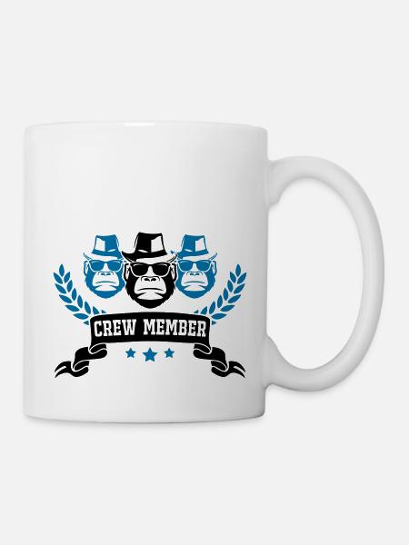gorilla crew member - Tasse - Weiß