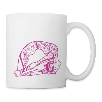 02 Yoga Laghu Vajrasana ou Little Ray | Dbj.Stroke - Mug blanc - blanc - Droite