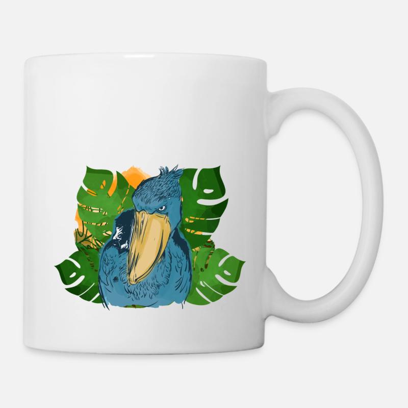 Schuhschnabel Vogel Ornithologe Wald I Geschenk - Tasse - Weiß