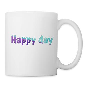 Lyricsb"Happy day" in English - Mug - white - Right