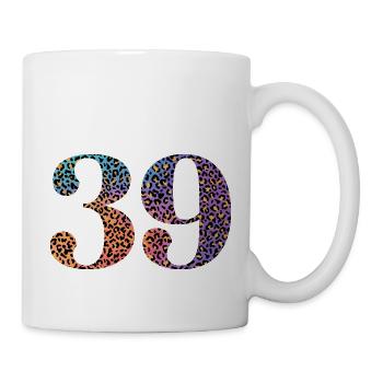 39e anniversaire léopard - Mug blanc - blanc - Droite
