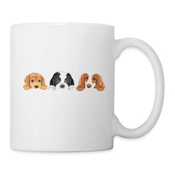 Süße Hunde sind beste Freunde - Tasse - Weiß - Rechts