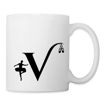 Lettre v ballerine - Mug blanc - blanc - Droite