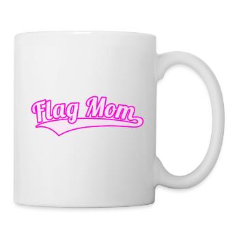 Flag Mom Américain Flag Football Maman Femmes - Mug blanc - blanc - Droite