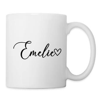 Emelie Surname First Name Girl - Mug - white - Right