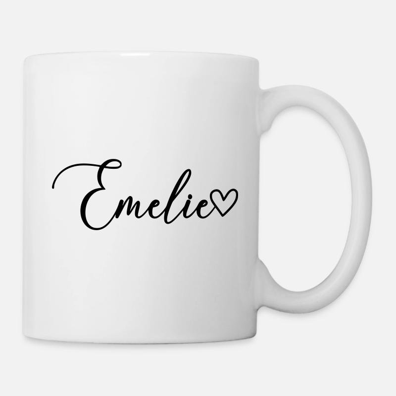 Emelie Name Vorname Mädchen - Tasse - Weiß