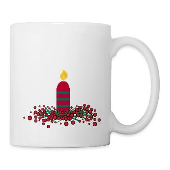 Bougie de Noël 3 - Mug blanc - blanc - Droite