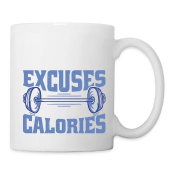 Les excuses ne brûlent pas de calories - Mug blanc - blanc - Droite